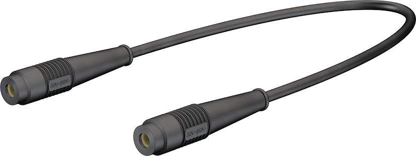4 mm verbindingskabel 100 cm zwart - LK410K-41/A zwart