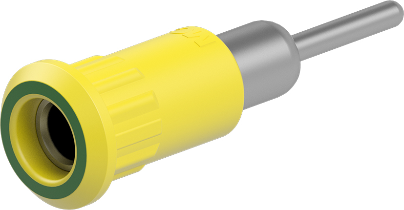 4mm fitting geel-groen - EB4-IR/N geel-groen
