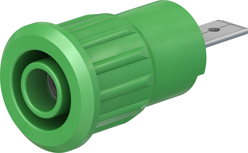 4 mm veiligheidscontact groen - SEB4-F/A groen