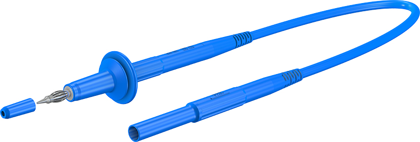 4 mm veiligheidstestkabel 150 cm blauw - XHL-5000 blauw