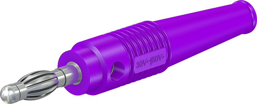 4 mm in-line stekker violet - L-41Q violet