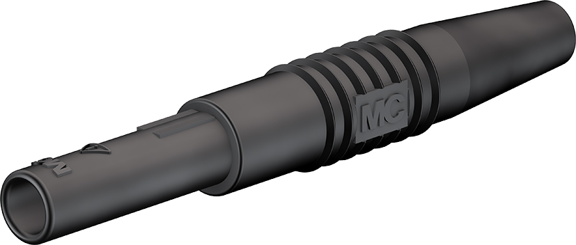 4 mm stekker compleet zwart - SLS410-BK zwart