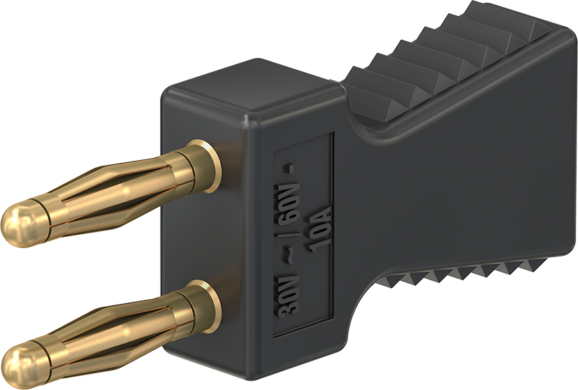 2 mm verbindingsstekker zwart - KS2-6L/A zwart