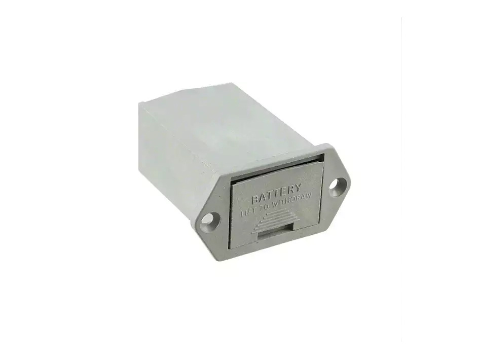 PP3 Size Panel Mounting Battery Holder - 1 Cell Grey