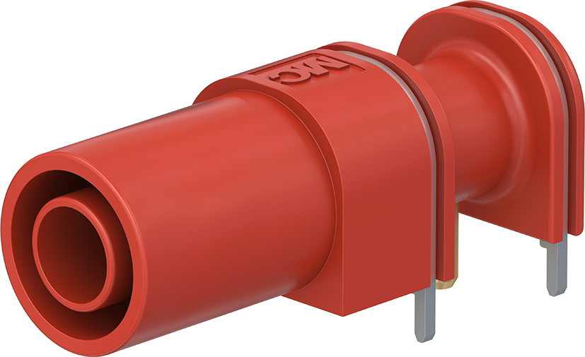4 mm hoekige fitting rood - XELW-4 rood