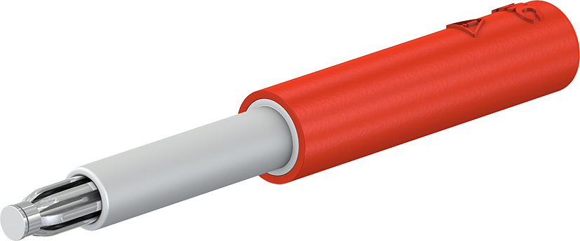 4 mm adapter rood - PS2,3 rood