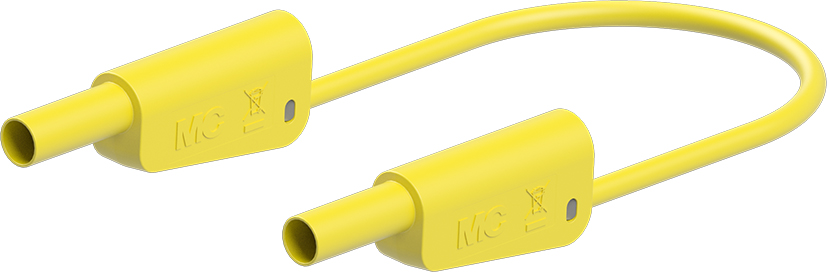 4 mm veiligheidstestkabel 75 cm geel - SLK-4N-S25 geel