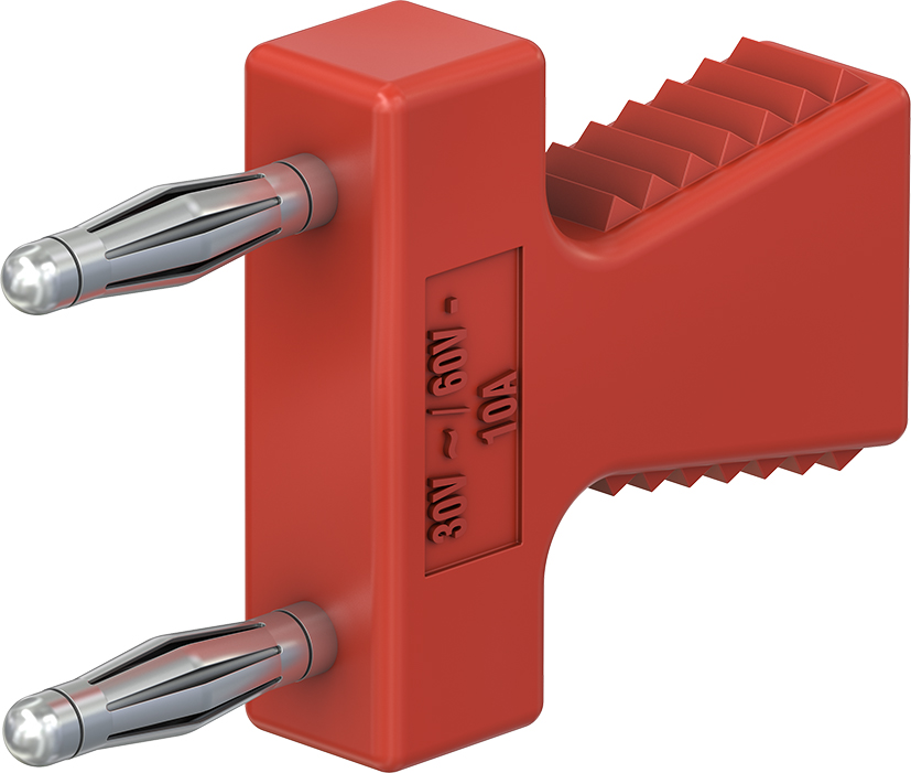 2 mm verbindingsstekker rood - KS2-12L/N rood