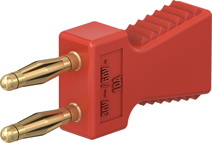 2 mm verbindingsstekker rood - KS2-6L/A rood
