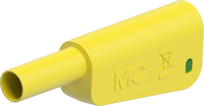 4 mm plug compleet geelgroen - SLQ-4A-46 geelgroen