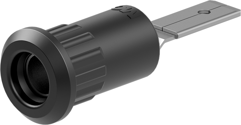 4mm fitting zwart - EB4-IFA/N zwart