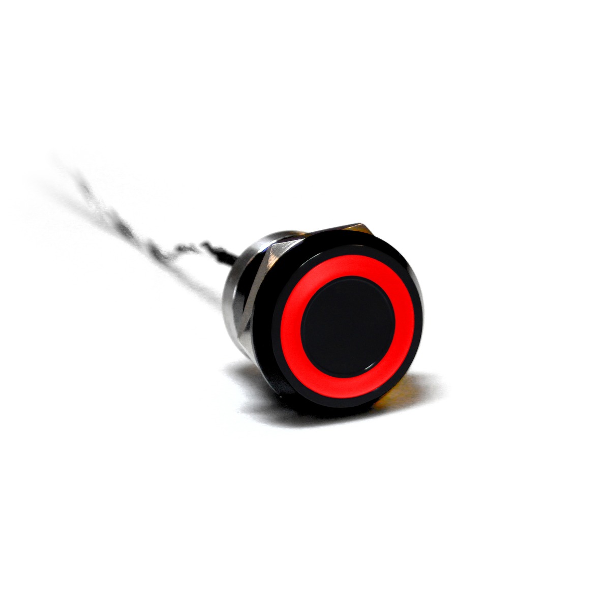 Capacitive switch, 25 mm, Normally Open ,Aluminium ,Black Anodised ,Green & Red LED ,12 VDC