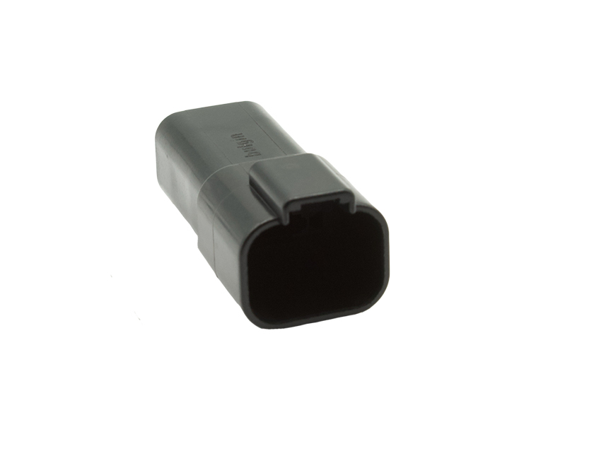 4 Contacts Female Standard Rectangular Black Connector