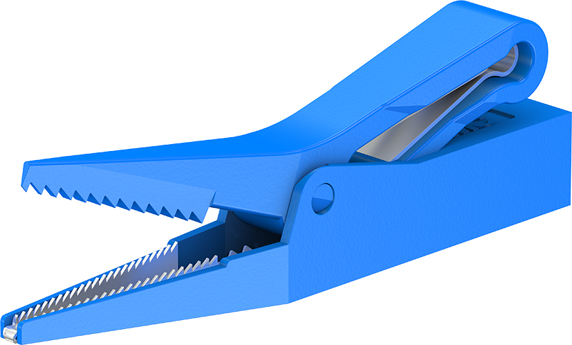 4 mm testclip blauw - APK-4 blauw