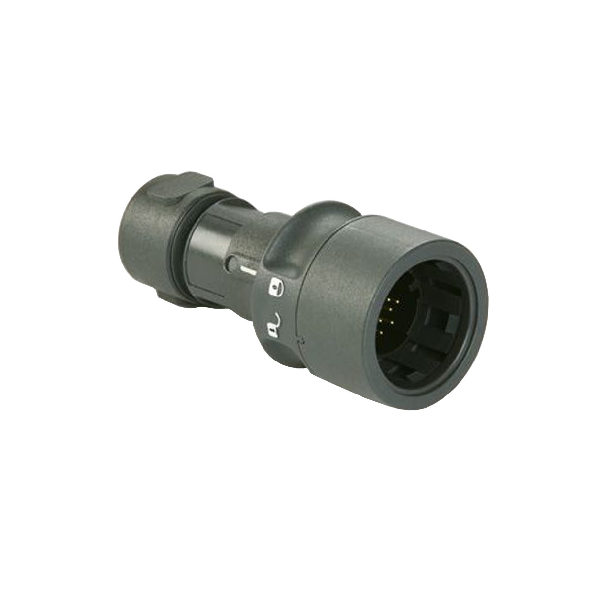 PXP6010 Series 16 Contact Plug Crimp/Solder Termination (contacts available separately) 9mm-10mm Cable (Light Grey Gland) Plastic Body