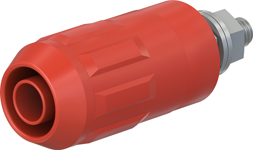4 mm universele contactdoos rood - XUB-G rood