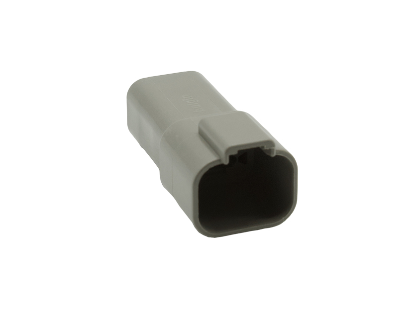 4 Contacts Female Standard Rectangular Grey Connector