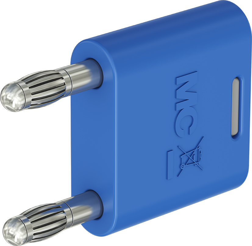 4mm geïsoleerde aansluitstekker blauw - KS2-4N-19 blauw
