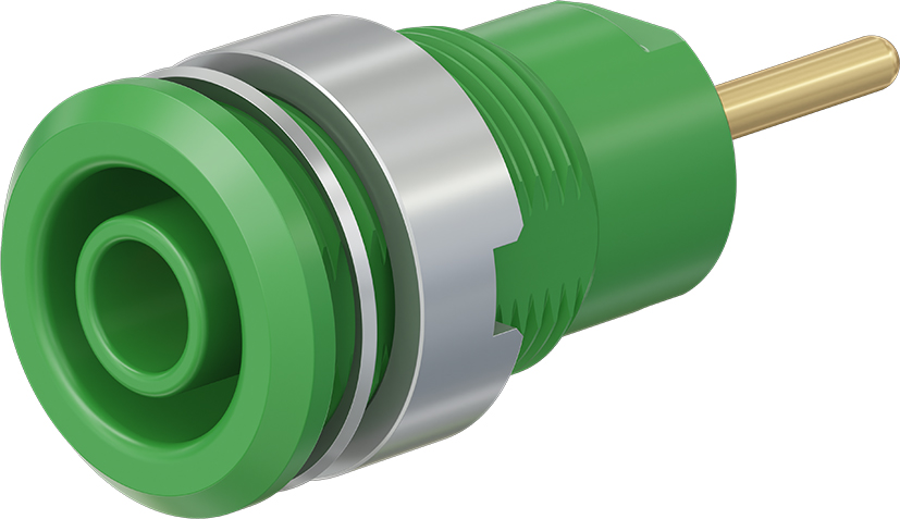 4 mm veiligheidscontactdoos groen - SLB4-R groen