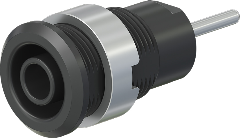 4 mm veiligheidscontact zwart - SLB4-R/N-X zwart