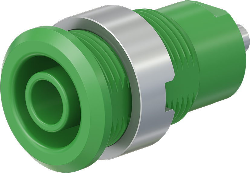 4 mm veiligheidssocket groen - SLB4-E groen