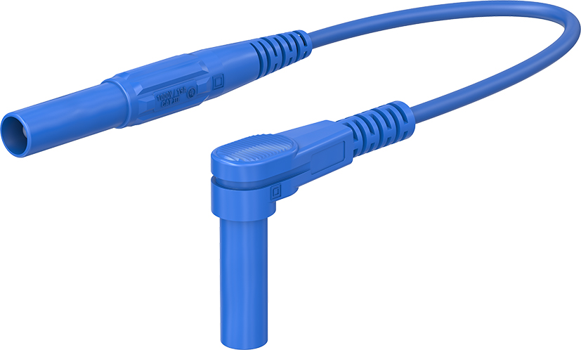 4 mm veiligheidstestkabel 100 cm blauw - XMF-484 blauw