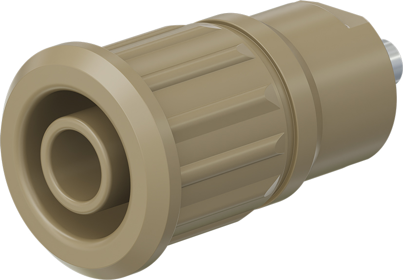 4 mm veiligheidscontact bruin - SEB4-E bruin