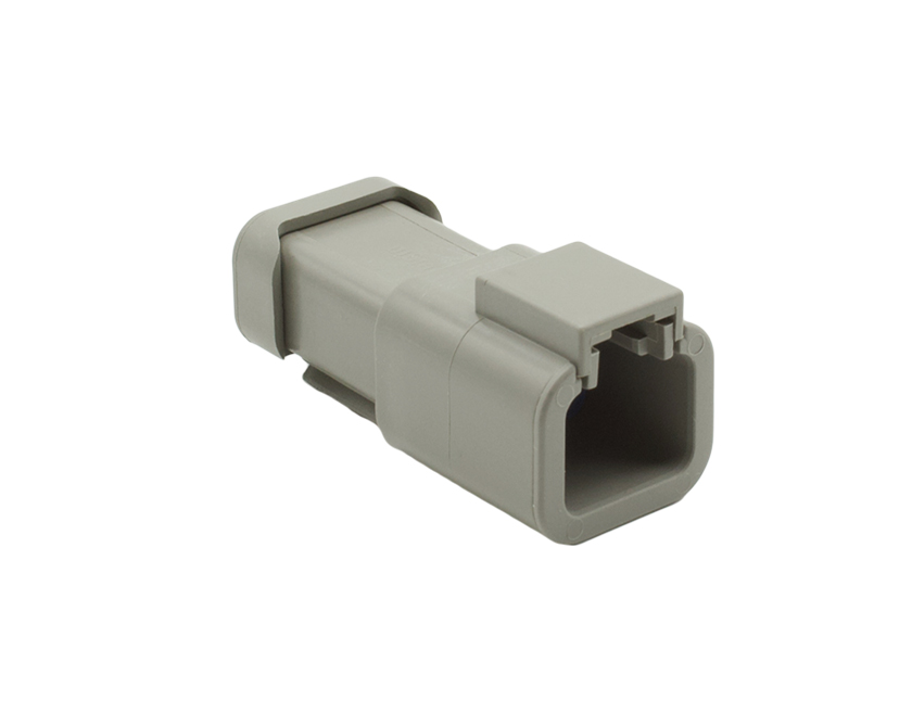 2 Contacts Female Power Rectangular Grey Connector - PEC