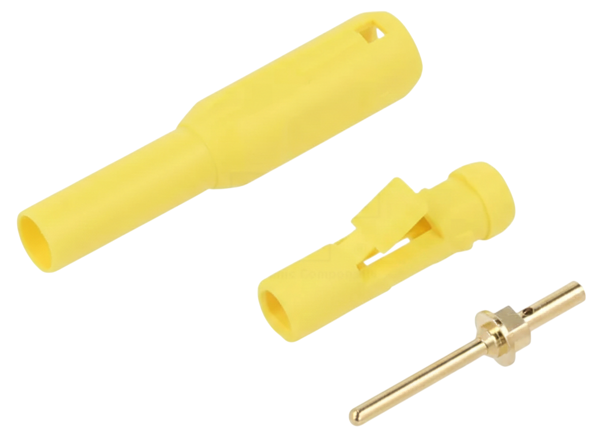 Medicalline Touch-protected Ø 1,5 mm stekker In-line, verguld voor zelfmontage