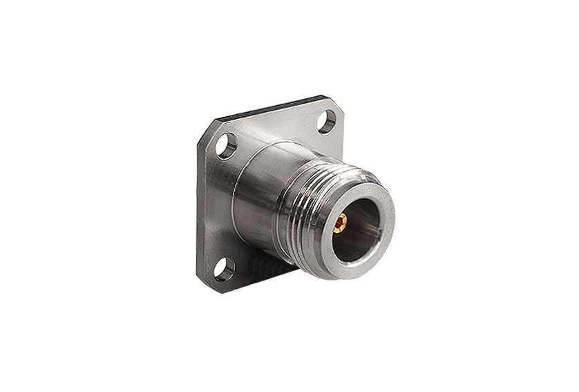 N Jack Straight 4 Hole Flange RF Connector