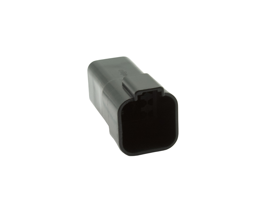 6 Contacts Female Standard Rectangular Black Connector