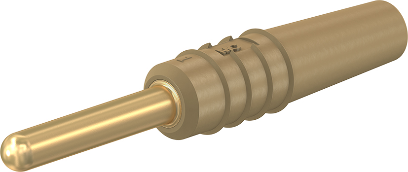2 mm stekker compleet bruin - SLS2-S bruin