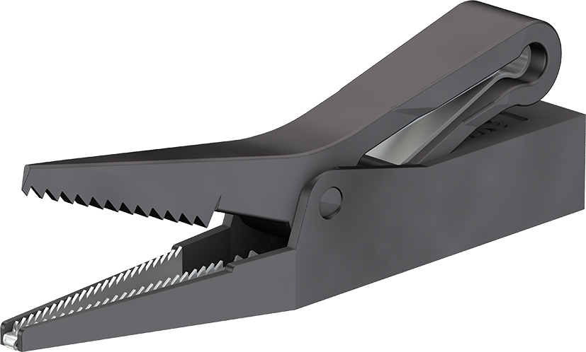 4 mm zwarte testclip - APK-4 zwart