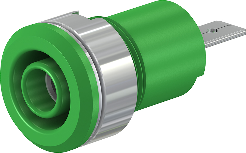 4 mm veiligheidscontact groen - SLB4-F/A groen