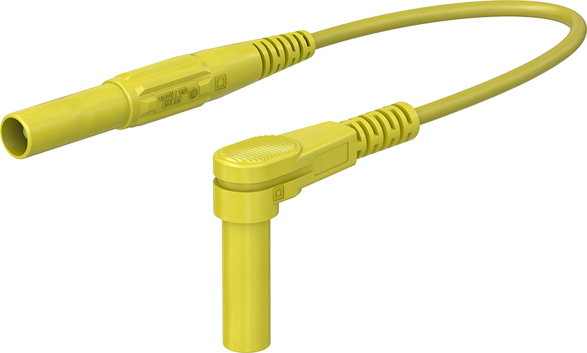 4 mm veiligheidsproefkabel 150 cm geel - XMF-484 geel