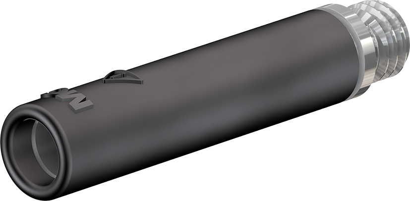 4 mm zwarte fitting - B4-E-M5-I zwart
