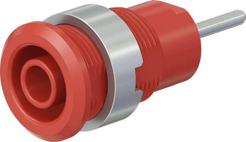4 mm veiligheidssokkel rood - SLB4-R/N-X rood