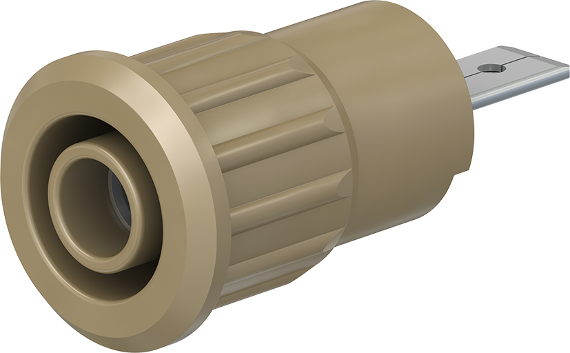 4 mm veiligheidssokkel bruin - SEB4-F/A bruin