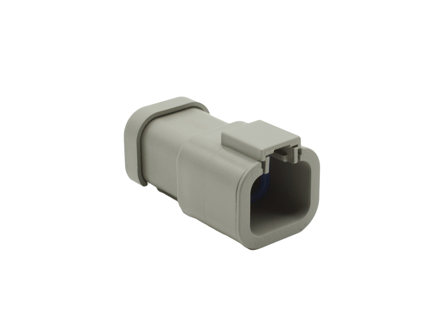 4 Contacts Female Power Rectangular Grey Connector - PEC