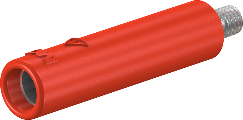 4 mm socket rood - B4-E-M3-I rood