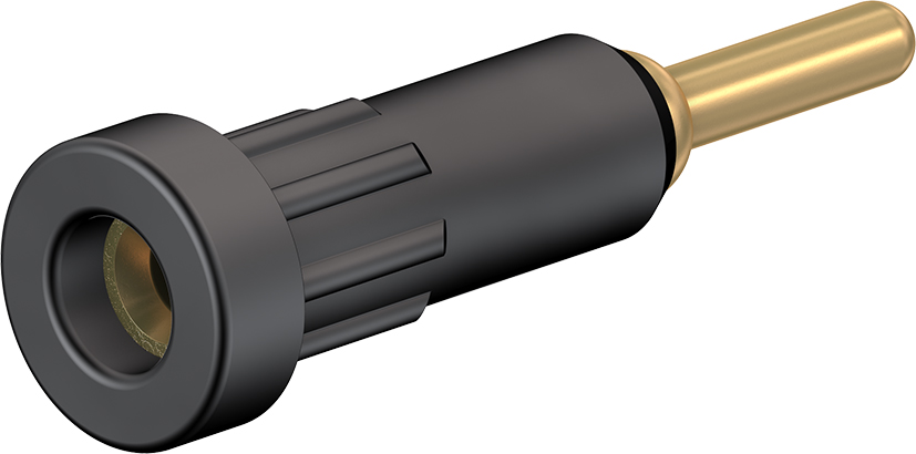 2 mm stekker zwart - EB2-A zwart