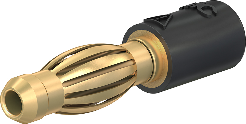 4 mm/2 mm adapter zwart - R4/2-A zwart