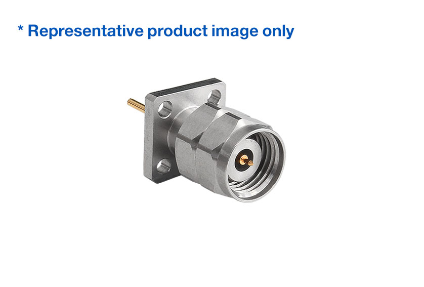 2.4mm Jack Straight 4 Hole Flange RF Connector