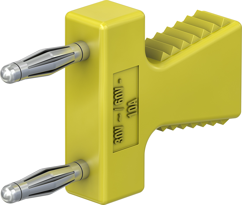 2 mm aansluitstekker geel - KS2-12L/N geel