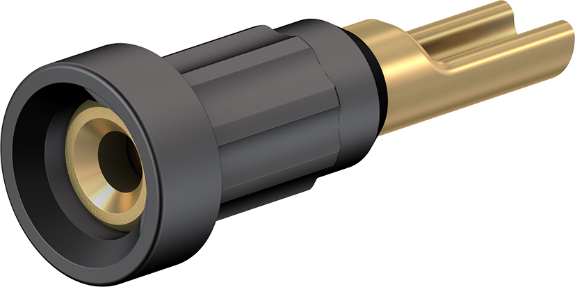 1 mm zwarte socket - EB1 zwart