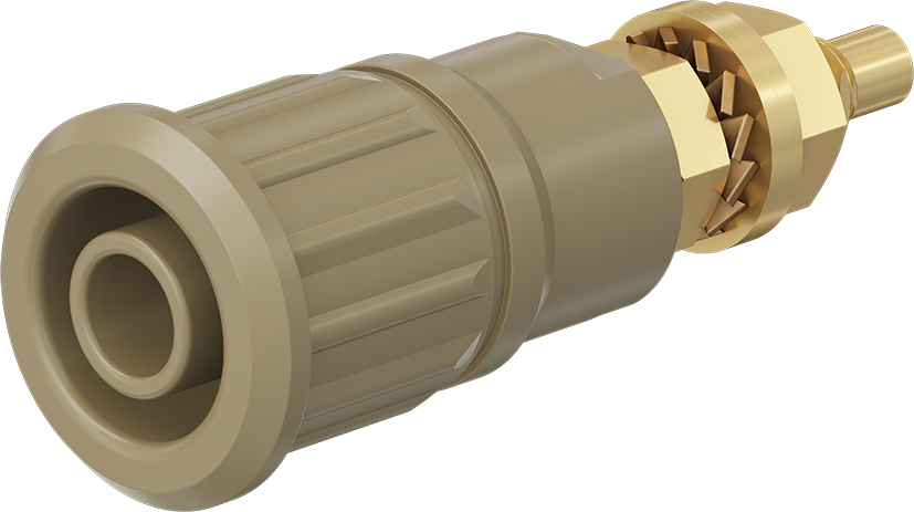 4 mm veiligheidssokkel bruin - SEB4-G bruin