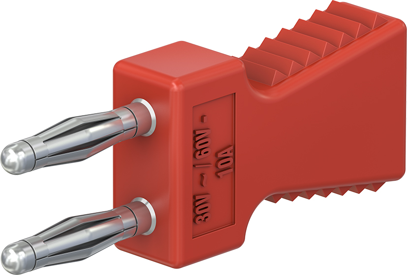 2 mm verbindingsstekker rood - KS2-6L/N rood