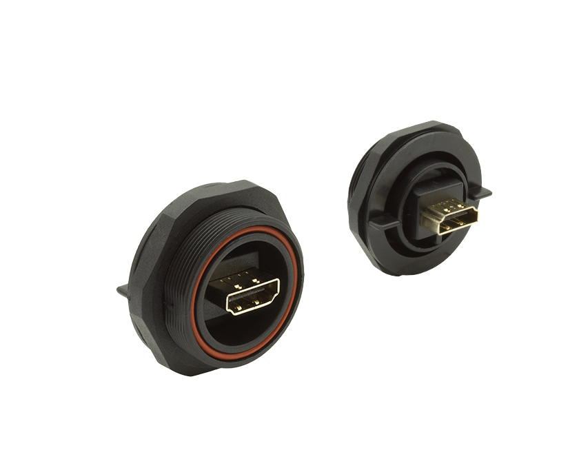 Rear Panel Mount Connector PX0869 Series HDMI Sealed Socket Front of Panel to Standard HDMI Socket Rear of Panel