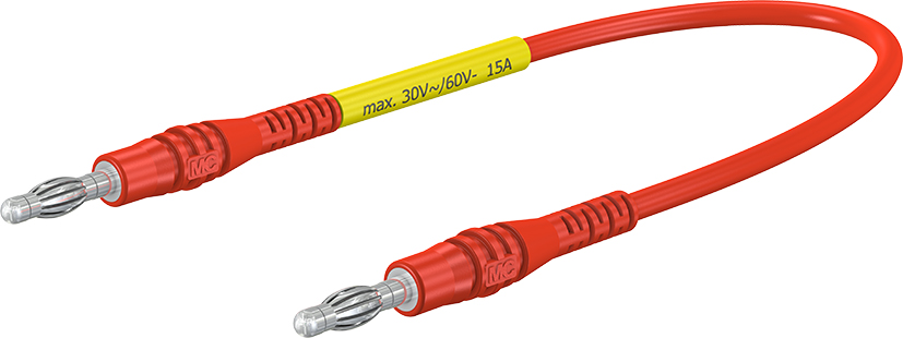 4 mm connecting lead 200 cm red - FAL red