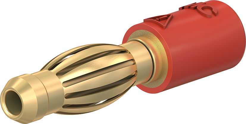 4 mm/2 mm adapter rood - R4/2-A rood